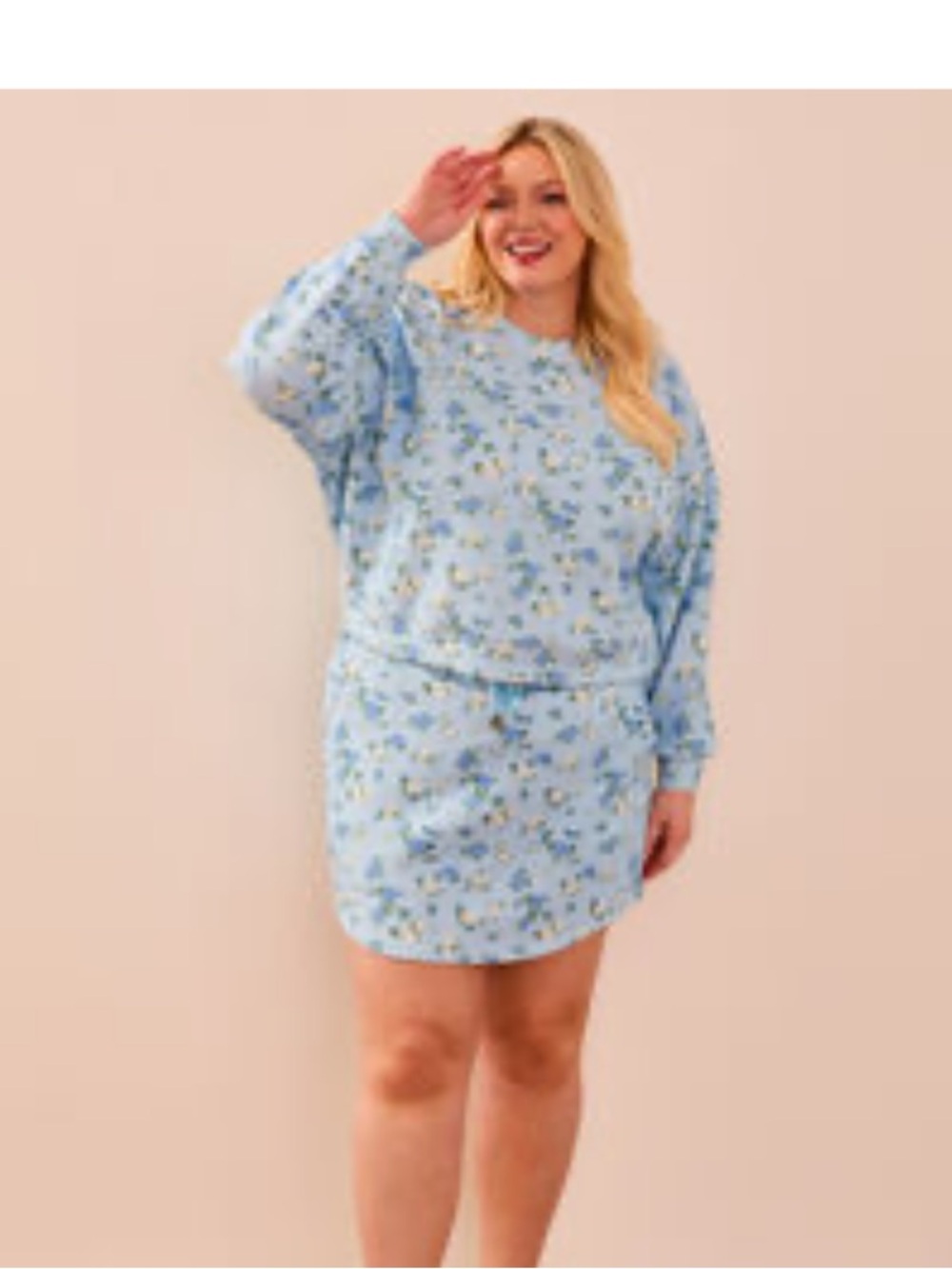 Arula Super Soft Floral Crop Sweatshirt NWT 2X